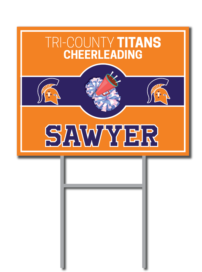 Custom Cheerleading Signs | Tri-County Titans