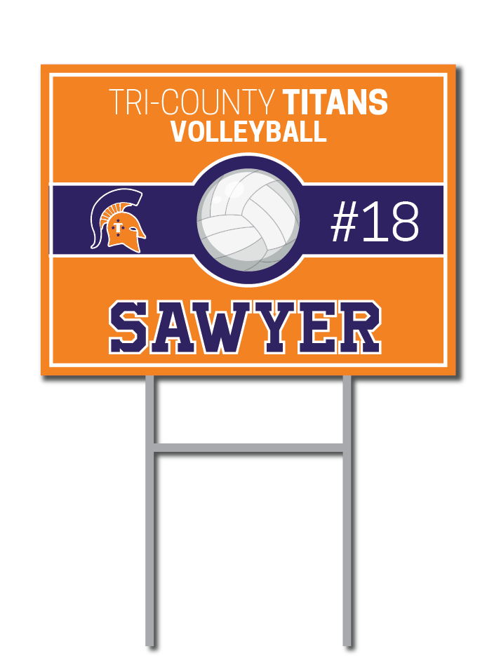 Custom Volleyball Signs | Tri-County Titans