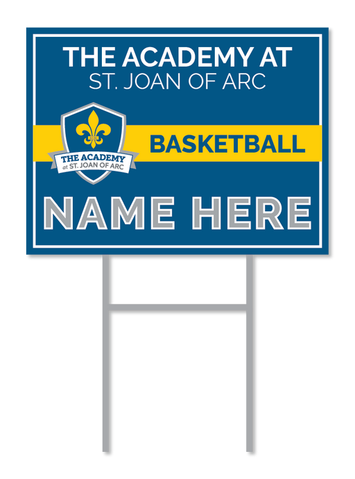 Custom Basketball Signs | The Academy at St. Joan of Arc Fundraising