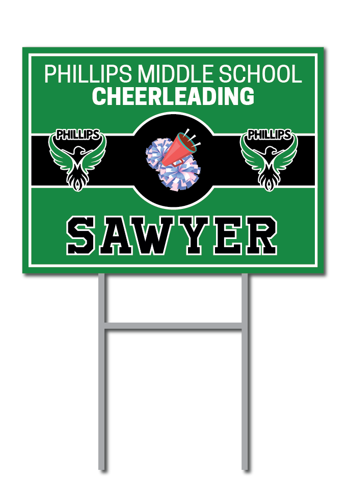Custom Cheer Signs | Phillips Middle School