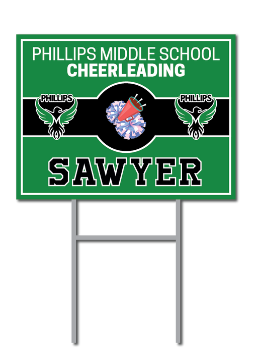 Custom Cheer Signs | Phillips Middle School