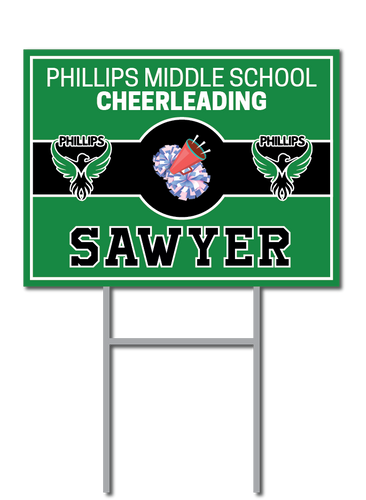 Custom Cheer Signs | Phillips Middle School