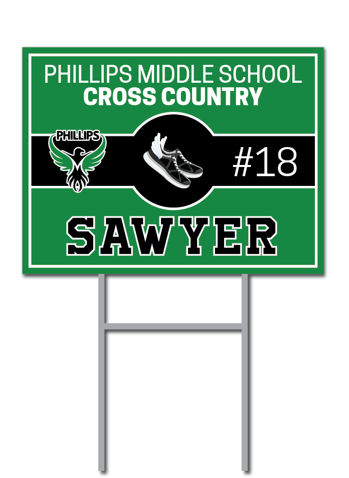 Custom Cross Country Signs | Phillips Middle School