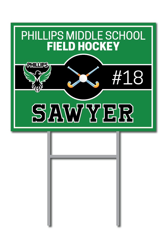 Custom Field Hockey Signs | Phillips Middle School