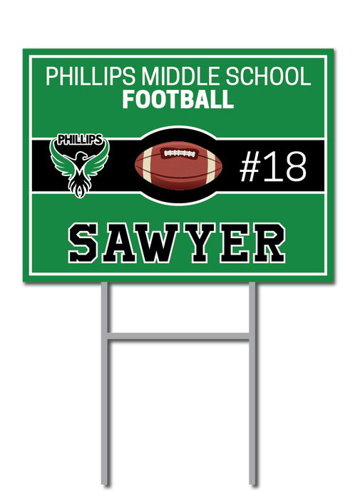 Custom Football Signs | Phillips Middle School