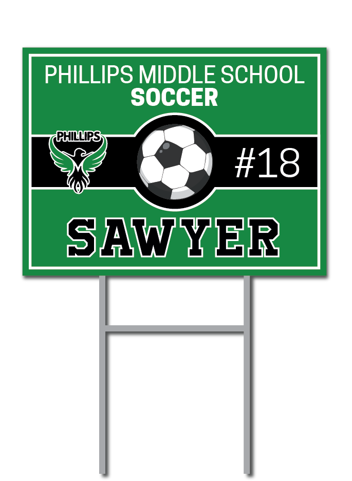 Custom Soccer Signs | Phillips Middle School