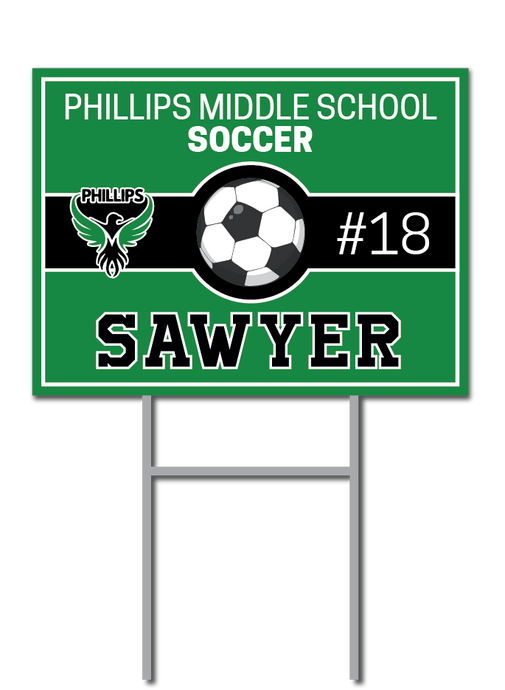 Custom Soccer Signs | Phillips Middle School