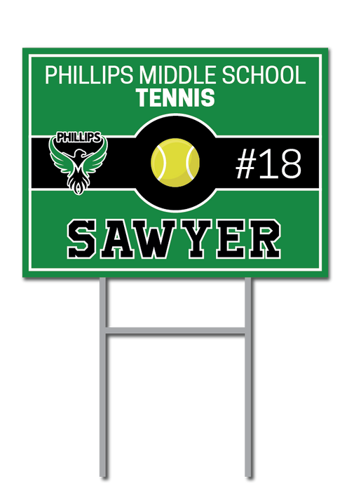 Custom Tennis Signs | Phillips Middle School