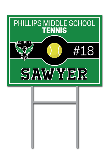 Custom Tennis Signs | Phillips Middle School