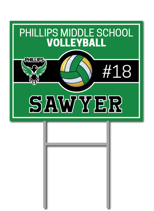 Custom Volleyball Signs | Phillips Middle School