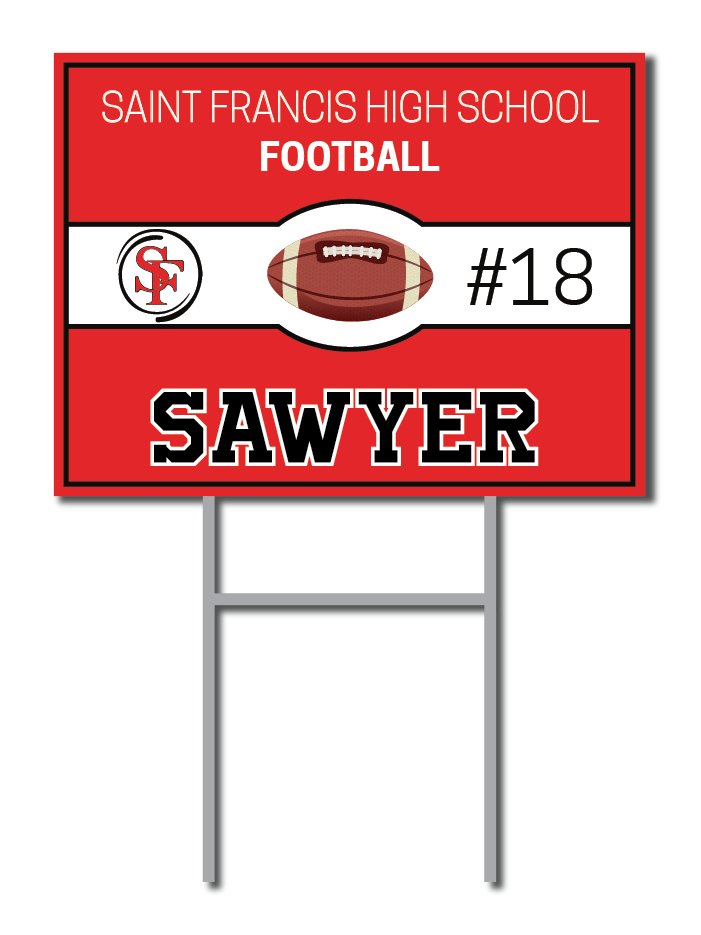 Custom Name & Sport Signs | Saint Francis High School