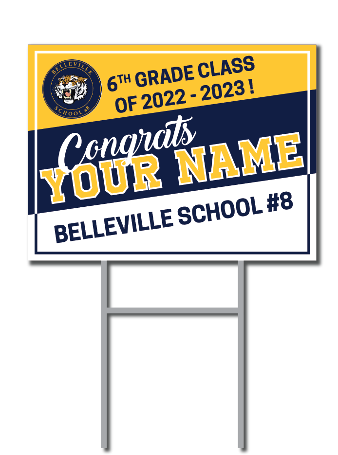 Belleville 6th Grade Class Custom Name Signs