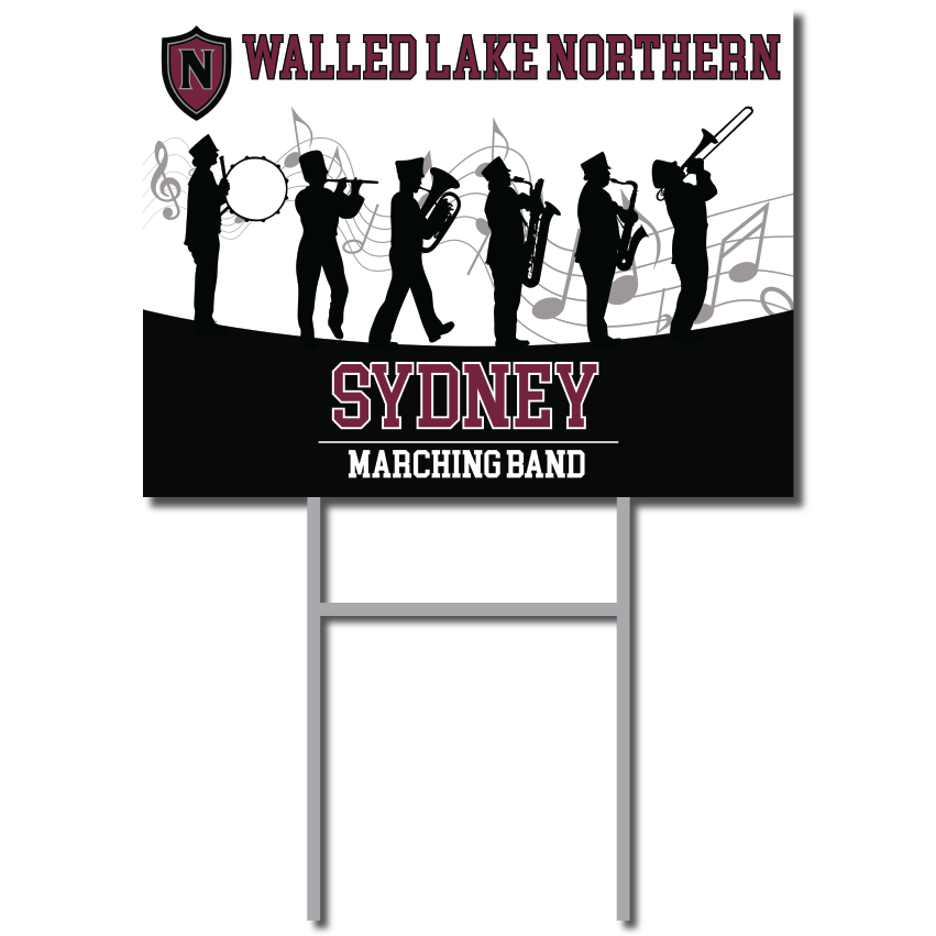 Marching Band Yard Sign | WLN Music Boosters