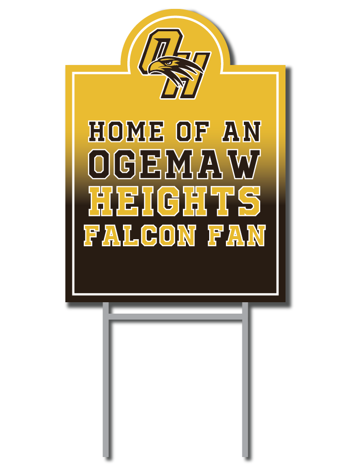 Falcons Fan Signs | Ogemaw Heights Athletics Fundraiser